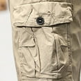 thumbnail image 4 of cllios Cargo Shorts for Men with Multi Pockets Casual Work Shorts Utility Athletic Shorts Fathers Day Gifts Khaki,XL, 4 of 7