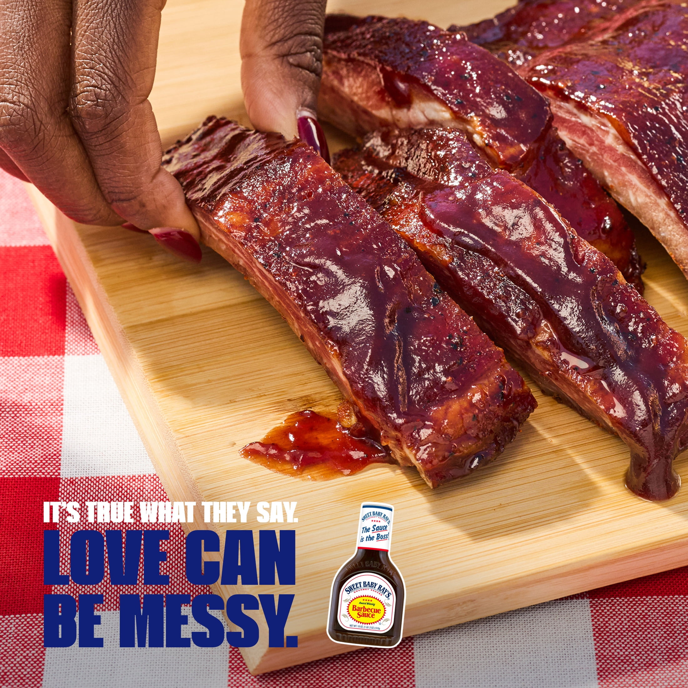 (12 pack) Sweet Baby Ray's® Hickory & Brown Sugar Barbecue Sauce 28 oz
