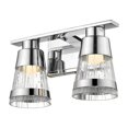 thumbnail image 3 of 16W 2 Led Bath Vanity In Contemporary Style 13 Inches Wide By 8.3 Inches High Z-Lite 1923-2V-Ch-Led, 3 of 5