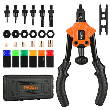 

TACKLIFE Professional Rivet Nut Tool 11 Rivet Setter Kit with 6 Metric & SAE Mandrels 60pcs Rivet Nuts - HHNP2A
