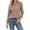 A-Khaki, variant on 2026 Women's Knitted Top Solid Color Round Neck Long Sleeve Soft Knit Sweater for Fall Winter Daily Wear A-Khaki S
