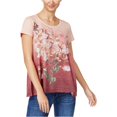 thumbnail image 1 of Camiseta estampada Style&co. rosa mediana gráfica, 1 of 2