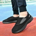 thumbnail image 3 of LASUDRAA Diabetic Adjustable Mens Shoes Lightweight Widen Sneakers for Swollen feet Black Size 10, 3 of 9