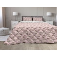 thumbnail image 1 of Leopard Comforter & Sham Bedding Set, Fierce Creature Silhouettes on Pink Botanical Background, 3 pcs Duvet Set Microfiber Filling Quilt, 5 Sizes, Blush Champagne, by Ambesonne, 1 of 4