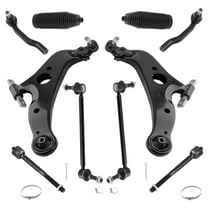 maXpeedingrods 10Pc Suspension Kit for Toyota Sienna 2004-2010, 2 Front Lower Control Arm with Ball Joint 2 Sway Bar Link 4 Outer & Inner Tie Rod 2 Boots Bellows