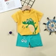 thumbnail image 3 of Baby Boy Outfits Summer Short Sleeved T Shirt Set Boys Girls Short Sleeved Shorts 2 Piece Set Unisex Baby Clothes A 12 Months-18 Months, 3 of 3