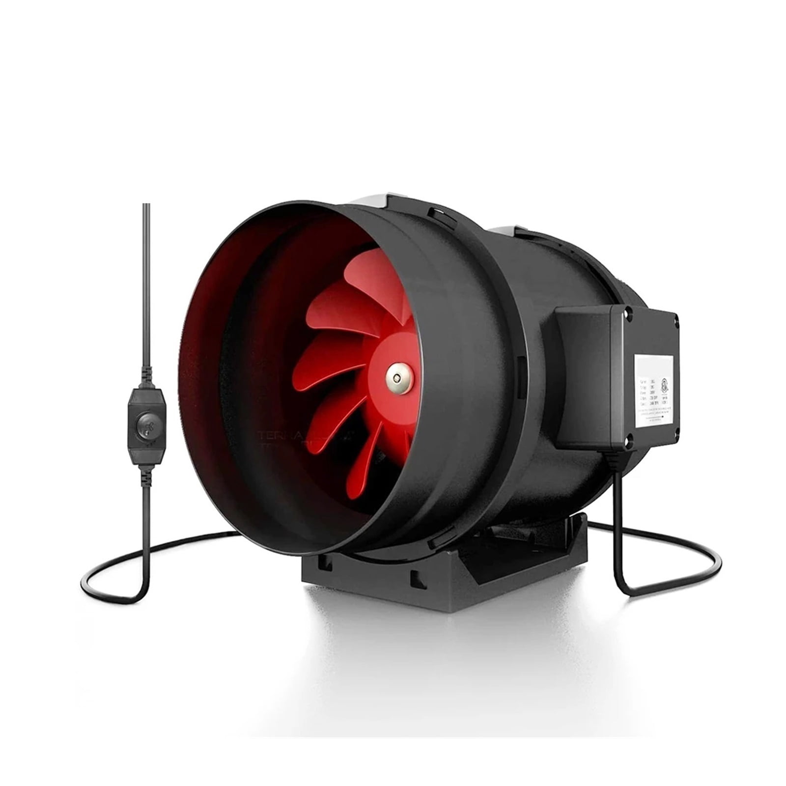 6 Inch Quiet Plastic Inline Duct Fan Exhaust Vent Blower, Low Noise ,High-Efficiency