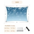 thumbnail image 6 of Sun Shade Sail 14x18Ft Christmas Snowflake Blue Gradient Uv Block Sunshade Canopy Outdoor Shade Cover Rectangle Shade Cloth For Patio Garden Yard Deck Pergola, 6 of 6