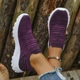 thumbnail image 2 of Rokment Women's Orthopedic Slip on Socks Walking Shoes Lightweight Comfortable Mesh Memory Foam Running Tennis Jogging Workout Sneakers for Women Men Dark Purple Size 9.5, 2 of 6