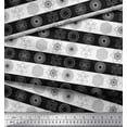 thumbnail image 3 of Soimoi Black Poly Georgette Fabric Sacred Geometric Fabric Prints By Yard 52 Inch Wide, 3 of 3