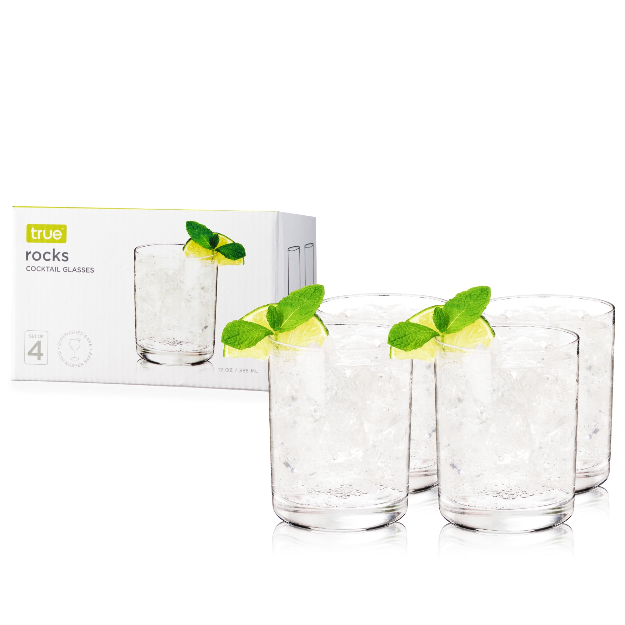 Rocks Tumbler and Scotch Glasses for Old Fashioned Whiskey Glasses, Set of 4