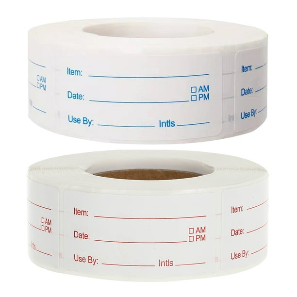 2 rollos de pegatinas para almacenar alimentos, etiquetas para congelador, etiquetas para tarros y contenedores.
