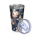 thumbnail image 2 of 16oz Tumblers Fall Pumpkins Leaves Pattern Stainless Steel Vacuum Insulated Double Wall Travel Tumbler Cups Mug with Lid and Straw,Cleaning Brush for Coffee,Tea, 2 of 4