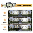 thumbnail image 6 of lamp, 288 Led Solar Ip65 Waterproof Adjustable 3 Modes Solar Ip65 Solar 4 Heads Adjustable 3 Modes Solar 288 Led Solar Pathway Solar 288 Patio, 6 of 6