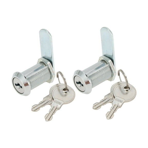 Unique Bargains Cam Locks RV Storage Lock with Keyed Alike 1-1/8 " Cylinder Fits 7/8 " Max Door Thickness for RV Compartment Camper Trailer Cabinet and Toolbox