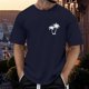 thumbnail image 3 of Camiseta de playa de verano para hombre con estampado de cocos pequeños, manga corta transpirable, tejido de poliéster, para ocasiones informales, fácil de combinar., 3 of 6