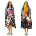 thumbnail image 3 of Demon Slayer Wearable Blanket Cloak Arctic Velvet Hooded Blanket Soft Fuzzy Hoodie Blanket Cape for Adults Kids 60"x80", 3 of 8