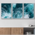 thumbnail image 2 of wall26 Framed Wall Art Print Set Aerial View of Dark Ocean Waves Nature Wilderness Photography Modern Art Beach Nautical Colorful for Living Room, Bedroom, Office - 24"x36"x3 WHITE, 2 of 5