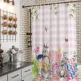 thumbnail image 4 of Shower Curtain, Easter Rabbit Eggs Wildflowers Waterproof Shower Curtain Set with Hooks for Bathroom Showers,Stalls and Bathtubs,54x78In Pink White Plaid, 4 of 9