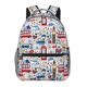thumbnail image 1 of Balery London Symbols1 Mochila Escolar Impresa, Mochila Ligera para Viajes Casual, Mochila Duradera y Cómoda Multifuncional, Mochila para Laptop-One Size, 1 of 5