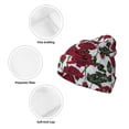 thumbnail image 3 of Lsque Rose Flowers Pattern Knitted Beanie, Unisex Winter Hat, Knit Hat Winter Beanies Thick Fisherman Beanies Cuffed Plain Skull Caps, 3 of 6