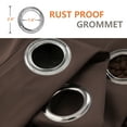thumbnail image 2 of CJC Outdoor Curtains, Sunscreen Blackout Curtains, Thermal Insulated Grommet Top Curtain, 100" x 84" | 1 Panel, Brown, 2 of 8