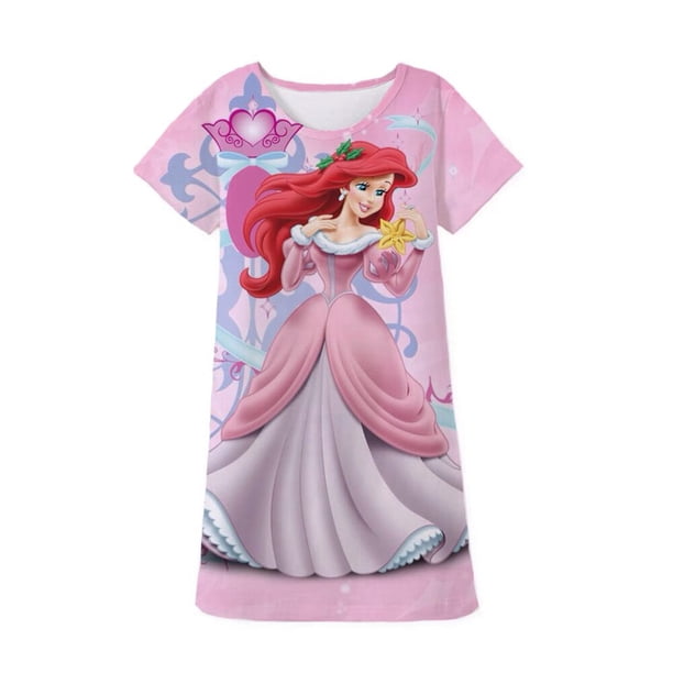 Precioso vestido de princesa verano nieve y hielo 2 princesa Elsa vestido estampado de dibujos animados Casual bebé niña vestido fiesta manga corta cumpleaños 4T Gao Jinjia LED