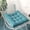 Blue #0, variant on Corduroy & Velvet Striped Chair Cushion with Non-Slip Bottom & Adjustable Straps | Soft, Comfortable Seat Pad | 1 Count
