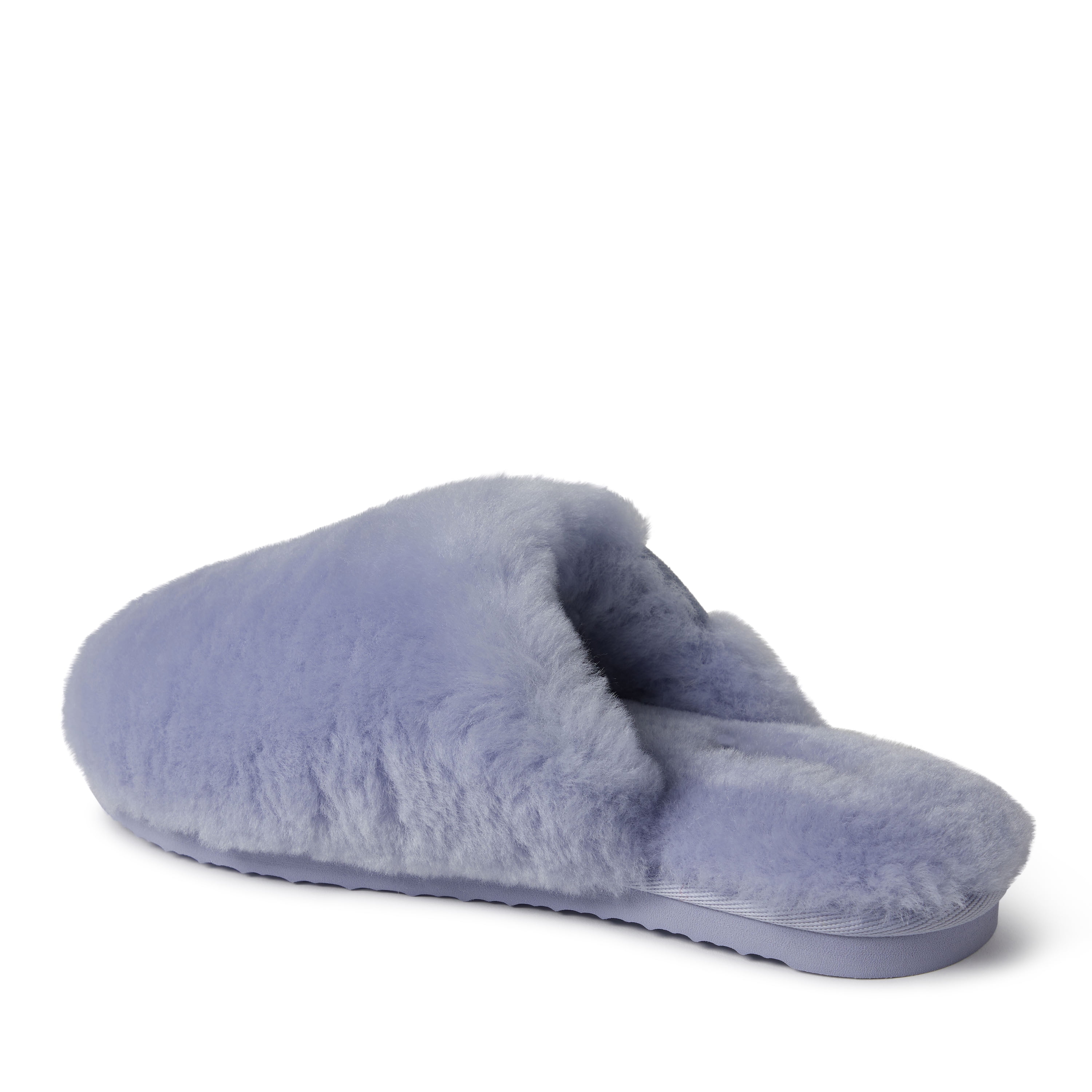 Fireside By Dearfoams Women's Shelly Beach Genuine Shearling Fuzzy Scuff Slipper