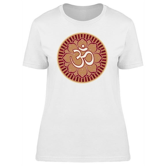 Om Symbol In Lotus Rosette T-Shirt Women -Image by Shutterstock, Female Small