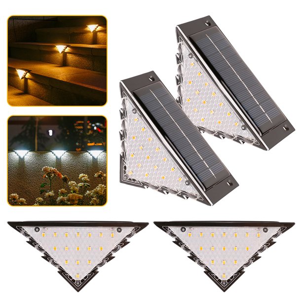 Luces de patio al aire libre con energía solar | Panel monocristalino | IP65 Aluminio resistente al agua y a prueba de óxido | Seguridad del sensor de movimiento | Montaje en pared | Paquete de 2 |