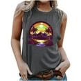 thumbnail image 2 of EQWLJWE Débardeurs Hawaïens pour Femmes, Chemise Hawaïenne Sans Manches pour Femmes Été Décontractée 2024, Blouse Sans Manches Imprimée de Plage Décontractée pour Femmes à Col Rond, Coupe Ajustée, Chandail à Enfiler, 2 of 5