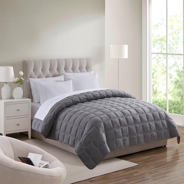 Edredón con relleno de edredón Sweet Home Collection Queen Grey