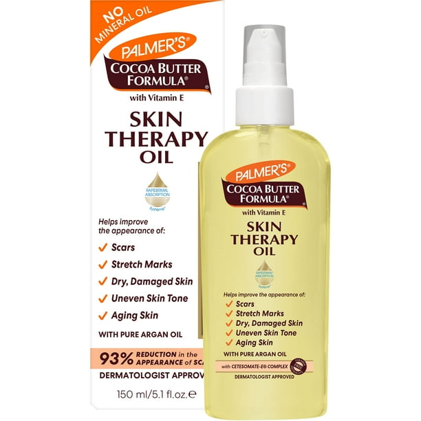 Aceite corporal Palmer's, manteca de cacao con vitamina E y aceite de argán, 150 ml