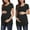 Black, variant on zttd women's care tops maternity shirts maternity care tops short sleeve breastfeeding clothes