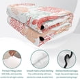 thumbnail image 4 of Twin Quilt Set 68''x86'', Red Orange Coastal Lightweight Summer Bedspread Coverlet Set with 2 Pillow Shams, Sea Turtle Nautical Coral Summer Beach Breathable All Season Quilt Bedding for Dorm/Bedroom, 4 of 9