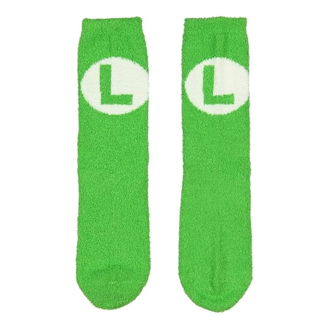 Calcetines Nintendo Super Mario Luigi Logo Cozy Adult Crew