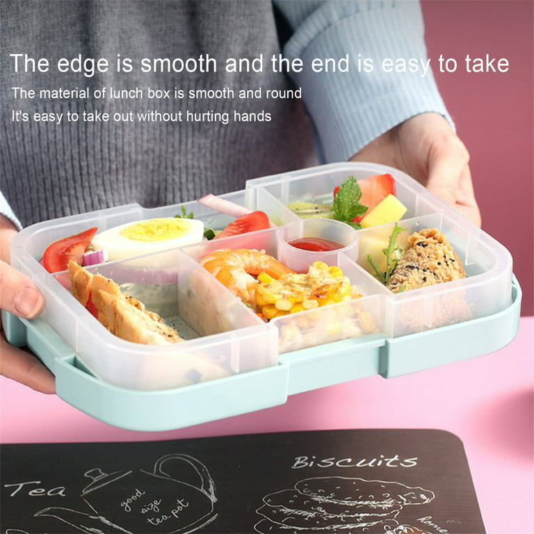Baby Kids Bento Lunch Box Containers with Compartments, Reusable Plastic Food Storage Containers for Work,Travel,School,Companies, Infant Unisex, Size