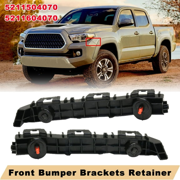AUTOXBERT 2Pc OE Front Bumper Bracket Set for 2016-21 Toyota Tacoma Retainer Mount Support