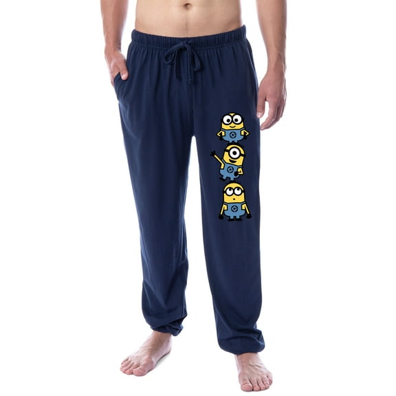Despicable Me Mens' Minions Chibi Character Sleep Jogger Pajama Pants