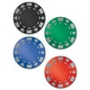 Club Pack of 12 Glittered Foil Casino Style Poker Chip Cutouts 12.25"