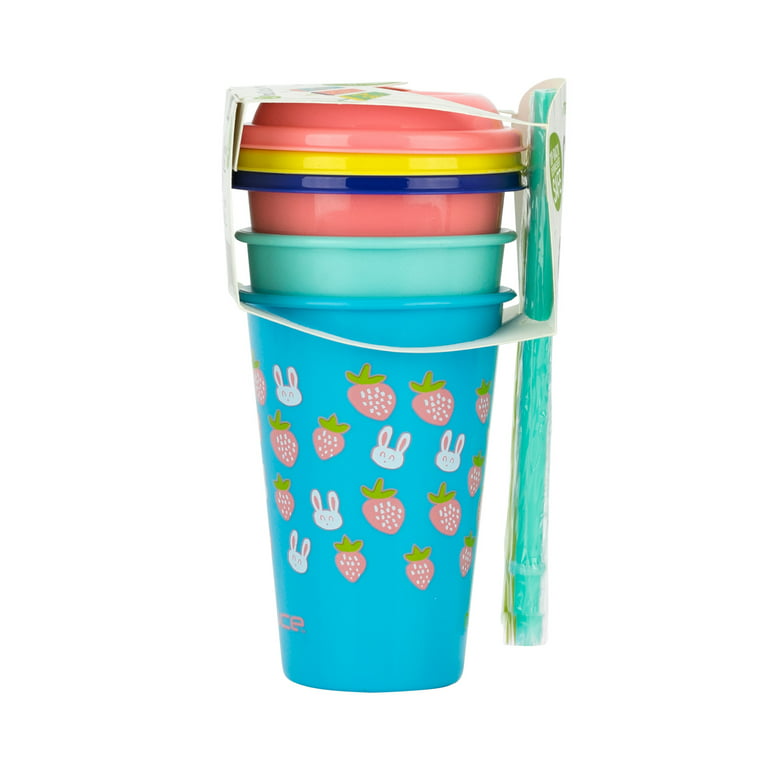 Reduce GoGo's, 3 Pack Tumbler Set – 12oz Kids Cups with Straws and Lids –  This Dishwasher Safe Toddler Cup is BPA Free – Mix and Match, 3 Fun Designs  – An