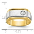 thumbnail image 2 of Diamond2Deal 14K Two-tone Gold Men's 1/4 cttw Diamond Complete Ring Size 10, 2 of 6