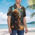 thumbnail image 3 of Fotbe Cute Butterfly Bear Camisa Hawaiana para Hombre Unisex – Camisa Casual de Verano con Botones de Manga Corta de Algodón y Lino,Medium, 3 of 7