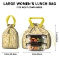 thumbnail image 5 of Corgi Dog and Footprints Drawstring Lunch Bag Women - Drawstring Lunch Bag Insulated for Work Office - Stain-Resistant Large Lunchbags for Women with Multi-Pockets, 5 of 6