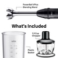 thumbnail image 6 of Braun MultiQuick 5 Smart-Speed Hand Blender with 500 Watts of Power with Chopper and Whisk, 6 of 6