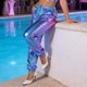 thumbnail image 5 of TaTaai Women Fashion Colorful Shiny Patent Leather Casual Pants Loose Fit Lightweight Breathable Machine Washable Non See-through Versatile Daily Dating Shopping Wear Gift, 5 of 7