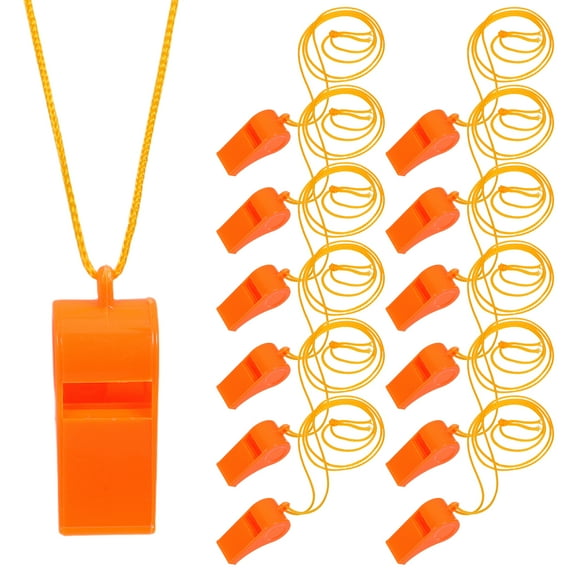 Ostracsh 30-Pack Plastic Sports Whistles with Lanyards for Coaches, Referees, Outdoor Sports, Emergency Use, and Dog Training - Loud Clear Sound