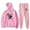 Pink, variant on Sydney Sweeney Hoodie Jogger Pant 2 Piece Set Casual Sweatshirt&Sweatpant Unisex Suit