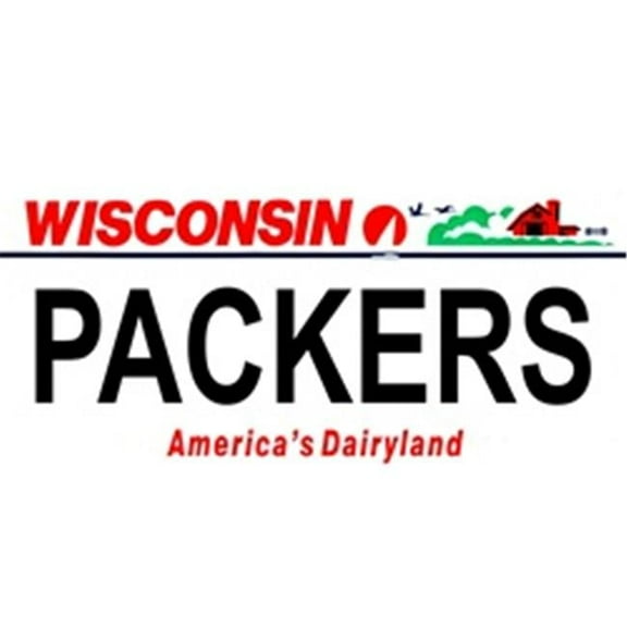 Wisconsin State Background License Plates- Packers